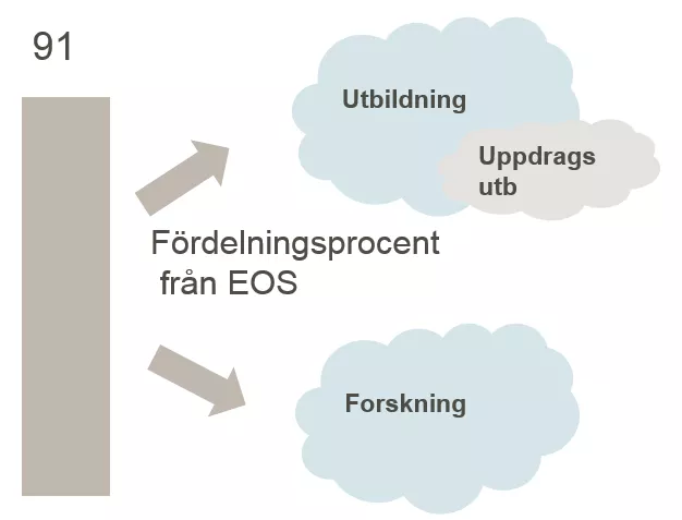 Illustration av första steget i fördelningen av verksamhet 91. Beskrivs i texten ovanför bilden.